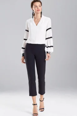 Natori Tops, Shirts & Tunics-Luxe Crepe Tiered Grosgrain Top