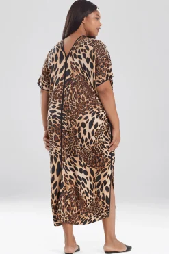 Natori Caftans|Plus Sizes-Luxe Leopard Caftan