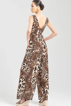 Natori Jumpsuits-Luxe Leopard Cotton Gauze Jumpsuit