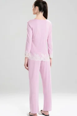 Natori Pajama Sets-Luxe Shangri-La TENCEL™ Long Sleeve PJ