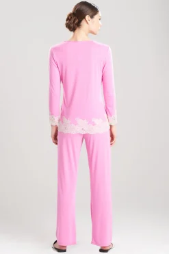 Natori Pajama Sets-Luxe Shangri-La TENCEL™ Long Sleeve PJ
