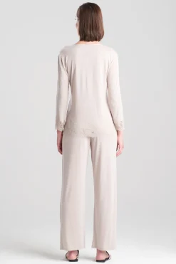 Natori Pajama Sets-Luxe Shangri-La TENCEL™ Long Sleeve PJ