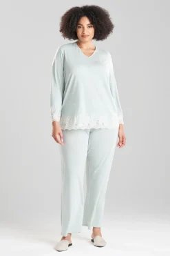 Natori Pajama Sets-Luxe Shangri-La TENCEL™ Long Sleeve PJ