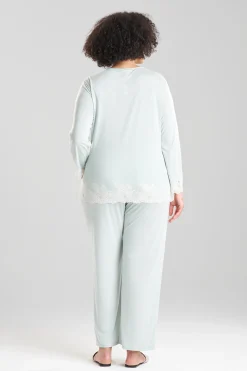 Natori Pajama Sets-Luxe Shangri-La TENCEL™ Long Sleeve PJ