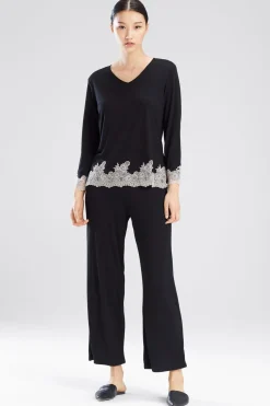 Natori Pajama Sets-Luxe Shangri-La TENCEL™ Long Sleeve PJ