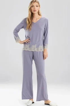 Natori Pajama Sets-Luxe Shangri-La TENCEL™ Long Sleeve PJ