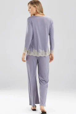 Natori Pajama Sets-Luxe Shangri-La TENCEL™ Long Sleeve PJ