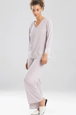 Natori Pajama Sets-Luxe Shangri-La TENCEL™ Long Sleeve PJ