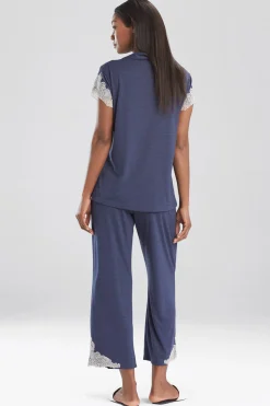 Natori Plus Sizes|Pajama Sets-Luxe Shangri-La TENCEL™ Notch PJ