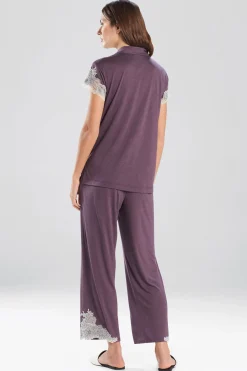 Natori Plus Sizes|Pajama Sets-Luxe Shangri-La TENCEL™ Notch PJ