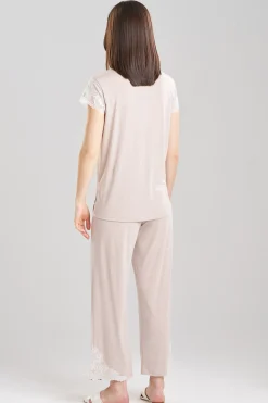Natori Plus Sizes|Pajama Sets-Luxe Shangri-La TENCEL™ Notch PJ
