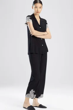 Natori Plus Sizes|Pajama Sets-Luxe Shangri-La TENCEL™ Notch PJ