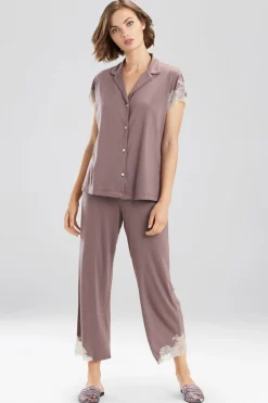Natori Plus Sizes|Pajama Sets-Luxe Shangri-La TENCEL™ Notch PJ