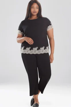 Natori Pajama Sets-Luxe Shangri-La TENCEL™ Short Sleeve PJ Basics