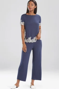 Natori Pajama Sets-Luxe Shangri-La TENCEL™ Short Sleeve PJ Basics