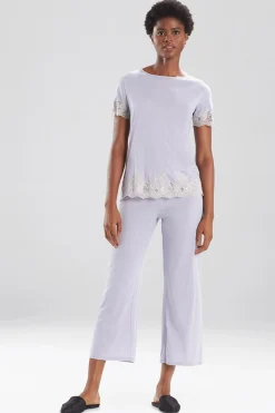 Natori Pajama Sets-Luxe Shangri-La TENCEL™ Short Sleeve PJ Basics