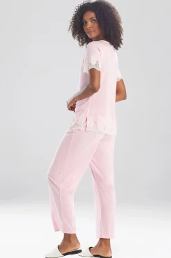 Natori Pajama Sets-Luxe Shangri-La TENCEL™ Short Sleeve PJ Basics
