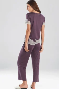Natori Pajama Sets-Luxe Shangri-La TENCEL™ Short Sleeve PJ Basics
