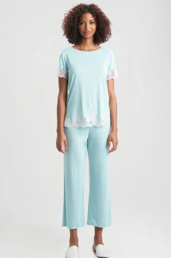 Natori Pajama Sets-Luxe Shangri-La TENCEL™ Short Sleeve PJ Basics