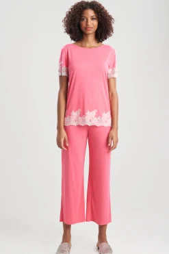 Natori Pajama Sets-Luxe Shangri-La TENCEL™ Short Sleeve PJ Basics
