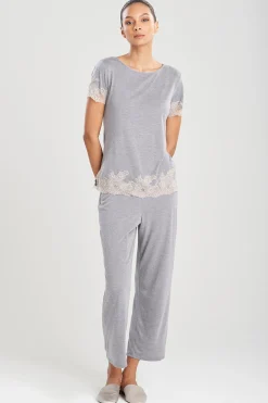 Natori Pajama Sets-Luxe Shangri-La TENCEL™ Short Sleeve PJ Basics