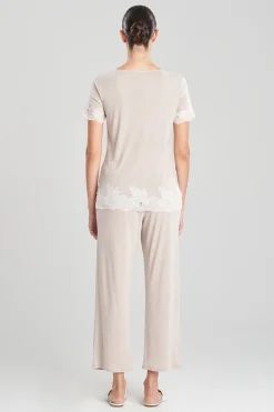 Natori Pajama Sets-Luxe Shangri-La TENCEL™ Short Sleeve PJ Basics