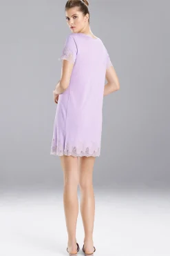 Natori Sleepshirts-Luxe Shangri-La TENCEL™ Short Sleeve Sleepshirt