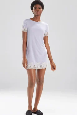 Natori Sleepshirts-Luxe Shangri-La TENCEL™ Short Sleeve Sleepshirt