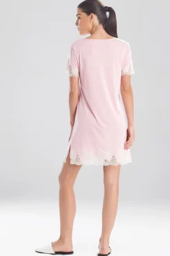 Natori Sleepshirts-Luxe Shangri-La TENCEL™ Short Sleeve Sleepshirt