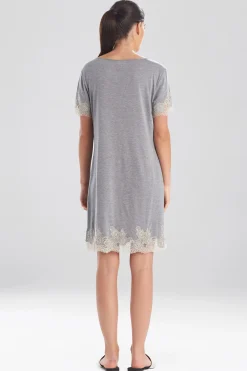 Natori Sleepshirts-Luxe Shangri-La TENCEL™ Short Sleeve Sleepshirt