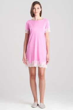 Natori Sleepshirts-Luxe Shangri-La TENCEL™ Short Sleeve Sleepshirt