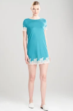 Natori Sleepshirts-Luxe Shangri-La TENCEL™ Short Sleeve Sleepshirt