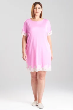 Natori Sleepshirts-Luxe Shangri-La TENCEL™ Short Sleeve Sleepshirt