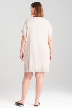 Natori Sleepshirts-Luxe Shangri-La TENCEL™ Short Sleeve Sleepshirt
