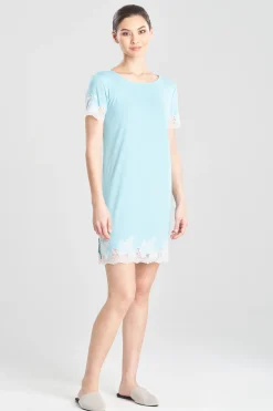 Natori Sleepshirts-Luxe Shangri-La TENCEL™ Short Sleeve Sleepshirt