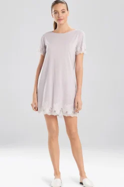 Natori Sleepshirts-Luxe Shangri-La TENCEL™ Short Sleeve Sleepshirt