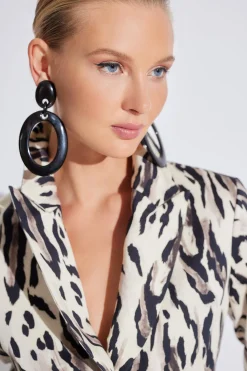 Natori Jackets & Outerwear-Lynx Cotton Sateen Tailored Blazer Jacket