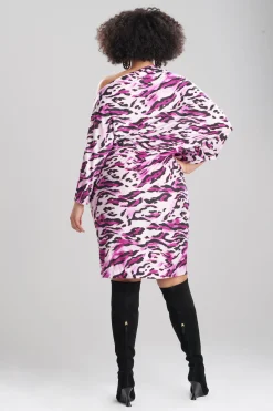 Natori Dresses-Lynx TENCEL™ Jersey Asymmetrical Drape Dress