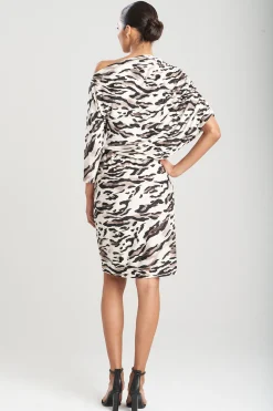 Natori Dresses-Lynx TENCEL™ Jersey Asymmetrical Drape Dress