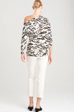 Natori Tops, Shirts & Tunics-Lynx TENCEL™ Jersey Asymmetrical Ruched Top