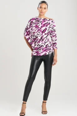 Natori Tops, Shirts & Tunics-Lynx TENCEL™ Jersey Asymmetrical Ruched Top