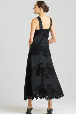 Natori Dresses|Plus Sizes-Madeira Cutwork Embroidered Halter Dress