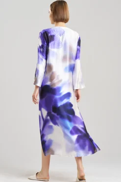 Natori Caftan Dresses-Malaga Embellished Silk Caftan
