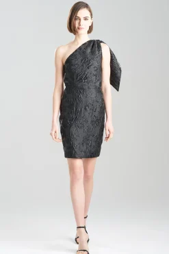 Natori Dresses-Matelasse Jacquard One Shoulder Dress