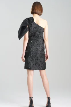 Natori Dresses-Matelasse Jacquard One Shoulder Dress