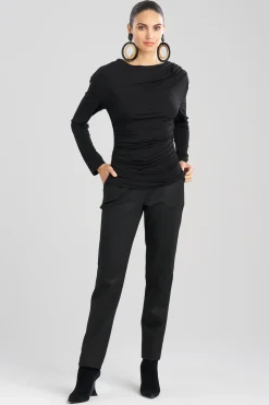 Natori Essentials|Plus Sizes-Matte Jersey Drape Top