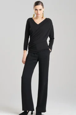 Natori Plus Sizes|Tops, Shirts & Tunics-Matte Jersey Draped Top