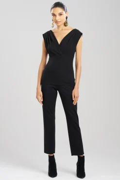Natori Essentials|Plus Sizes-Matte Jersey Off Shoulder Top