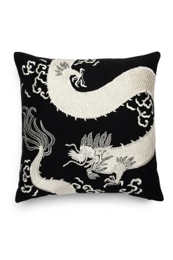 Natori Throw Pillows|Home Accents-Mayon Dragon Embroidery Pillow -