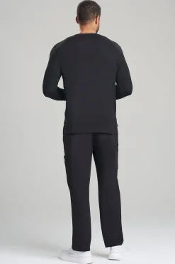 Natori Scrub Tops-Men's Long Sleeve Underscrub Shirt